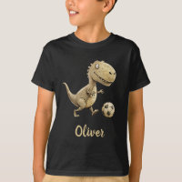 Cute Trex Jogando Futebol Personalizado
