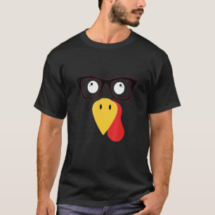 Camiseta Cute Turkey Enfrenta Peregrino Figurino De Ação De
