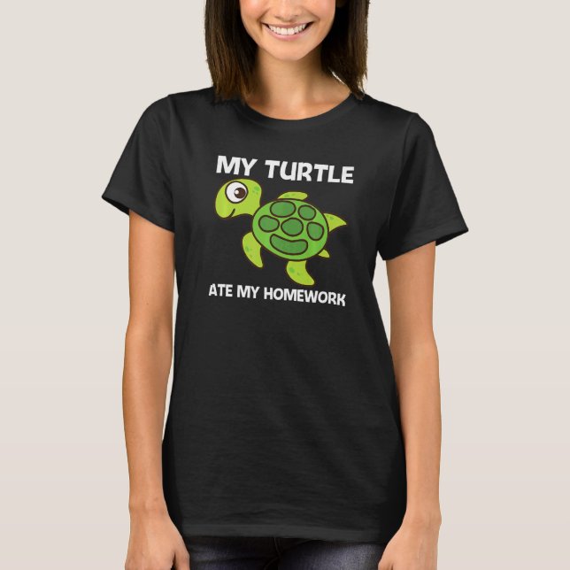 Camiseta Cute Turtle For Kids Boys Sea Turtle Reptile Anima (Frente)
