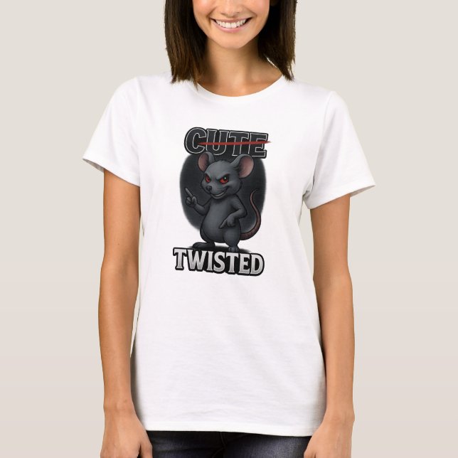 Camiseta Cute / Twisted Mouse – Funny Dark Humor (Frente)
