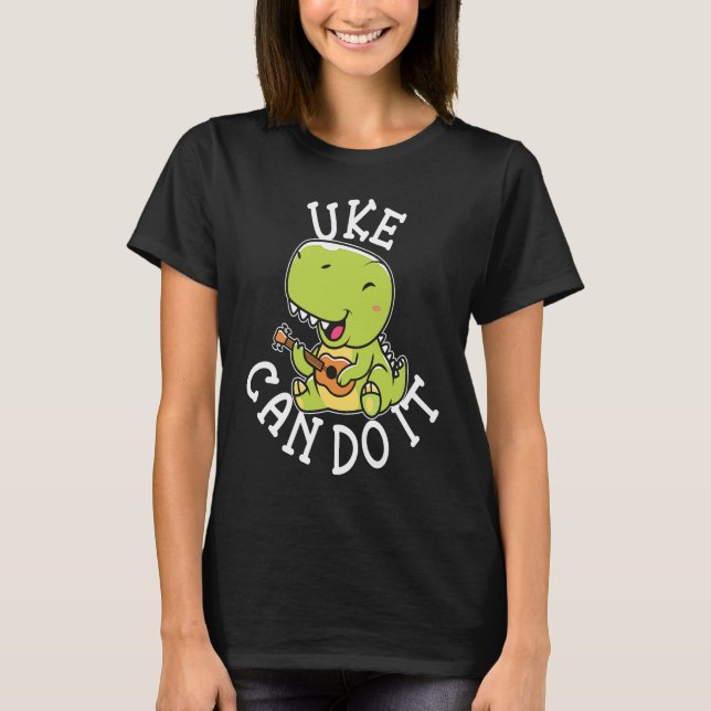 Camiseta Cute Uke Can Do It Ukulele Player (Frente)