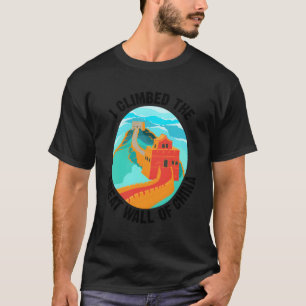 Camiseta Cute Única Eu Subi A Parede Excelente Da China Pre