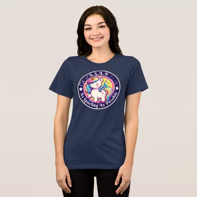 Camiseta Cute Unicorn A.S.A.P. – As Sparkling As Possible (Frente Completa)