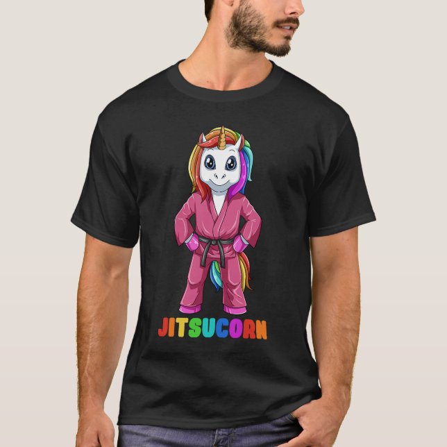 Camiseta Cute Unicorn Brazilian Jiu Jitsu, BJJ (Frente)