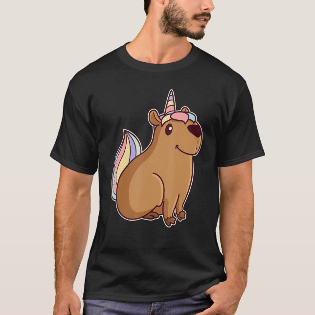 Camiseta Cute Unicorn Capybara (Frente)