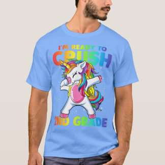 Camiseta Cute Unicorn I'm Ready To Crush 2nd Grade Back To 