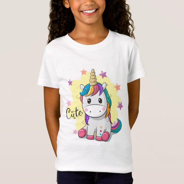 Camiseta Cute Unicorn Kids (Frente)