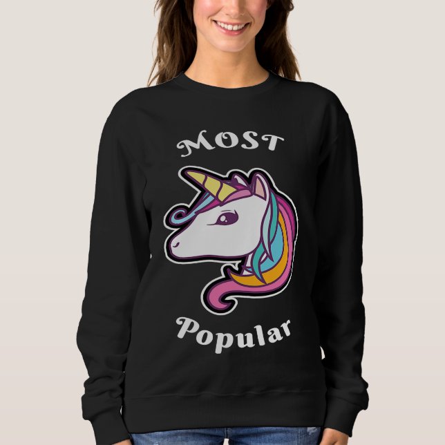 Camiseta Cute unicorn most popular (Frente)