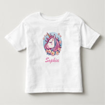 Cute Unicórnio & Flores, Personalizar Nome