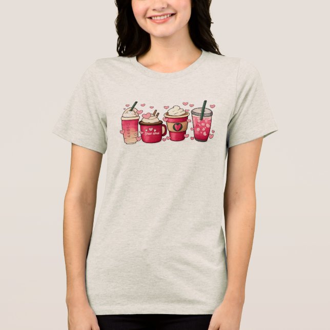 Camiseta Cute Valentine Coffee Valentine’s Day Shirt Gift (Frente)