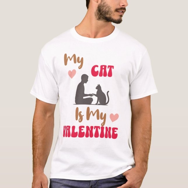 Camiseta Cute Valentine gift ideas for Cat Lovers (Frente)