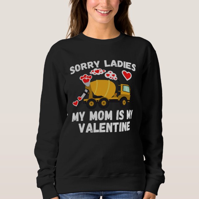 Camiseta Cute Valentine s Day Son  Cement Mixer Kids Boys (Frente)