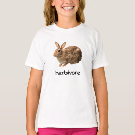 Camiseta Cute Vegan Herbivore Cottontail Coelho Selvagem Co