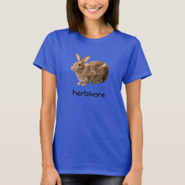 Camiseta Cute Vegan Herbivore Cottontail Coelho Selvagem Co