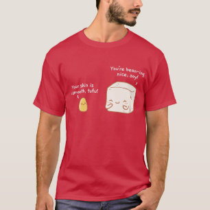 Camiseta Cute Vegan Pun Tofu and Beans love Food 