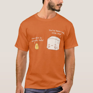 Camiseta Cute Vegan Pun Tofu e Beans amam a Comida 391