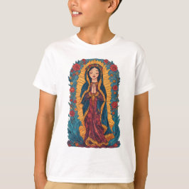 Camiseta Cute Virgin of Guadalupe Kid's Tee Shirt