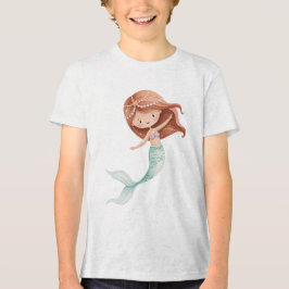 Camiseta Cute Watercolor Mermaid Illustration