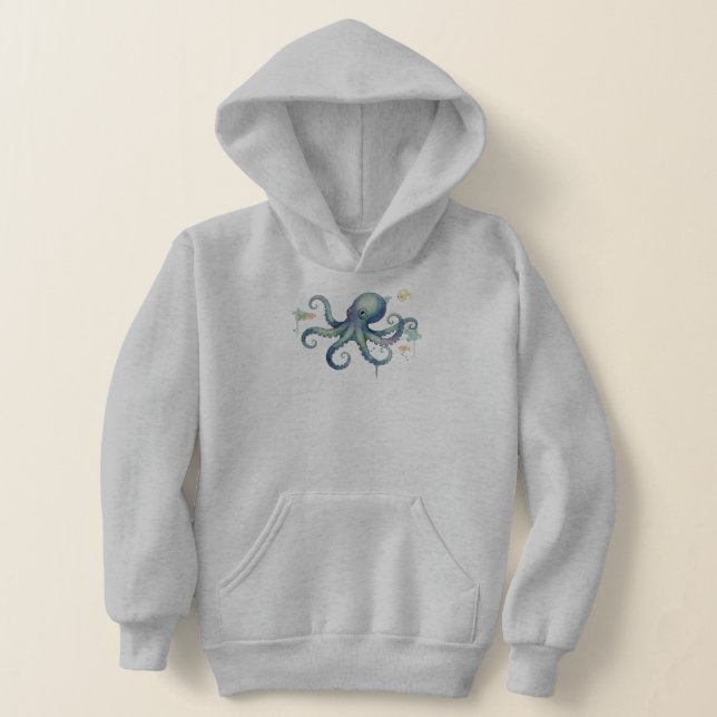 Camiseta Cute Watercolor Octopus Illustration (Postura )