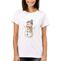 Cute Watercolor Snowman | Boho Winter Christmas
