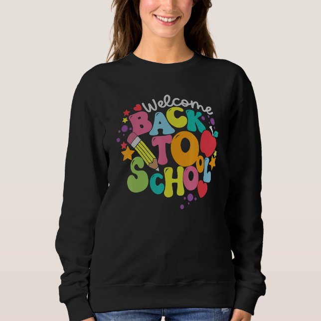 Camiseta Cute Welcome Back To School First Day Of School Te (Frente)