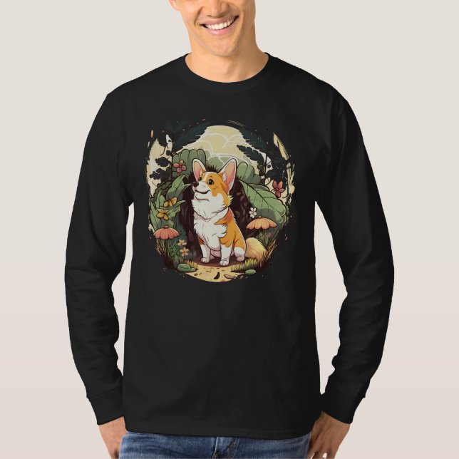 Camiseta Cute Welsh Corgi Dog on Welsh Corgi  1 (Frente)