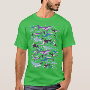 Camiseta Cute Whales pattern design