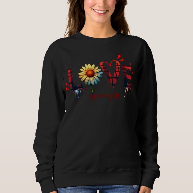 Camiseta Cute Wildflower Heart Love Grammy Life Happy Birth (Frente)