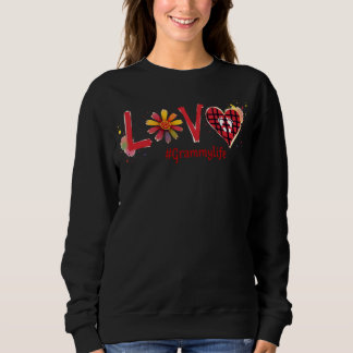 Camiseta Cute Wildflower Heart Love Grammy Life Happy Birth