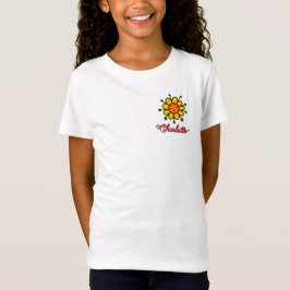 Camiseta Cute Yellow & Red Flower Doodle Personalized