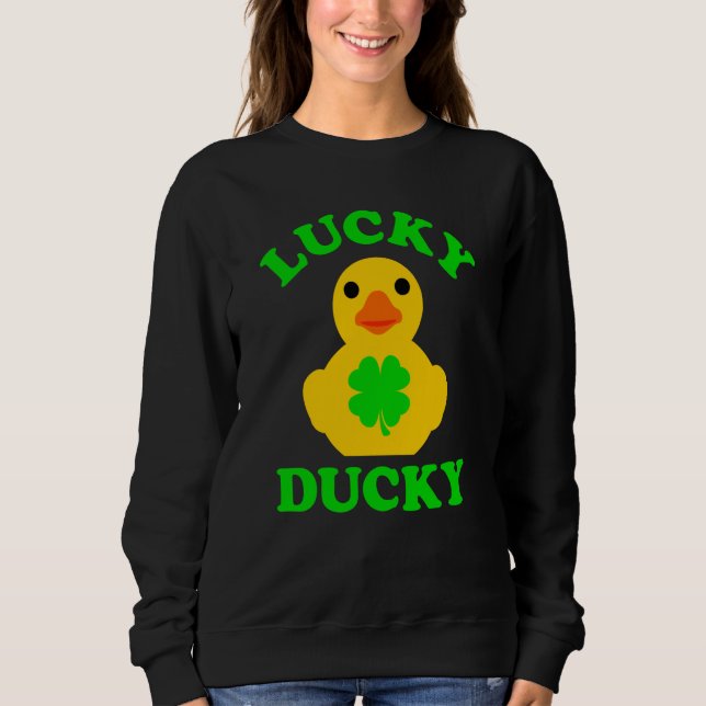Camiseta Cute Yellow Rubber Duck Four Leaf C Lucky Ducky (Frente)
