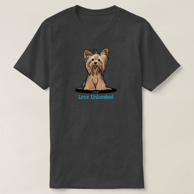 Camiseta Cute Yorkie Terrier (Frente do Design)