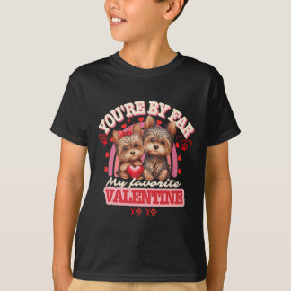 Camiseta Cute Yorkshire Couple Valentines Day Retro Yorkie 