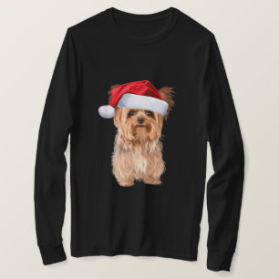 Camiseta Cute Yorkshire Terrier Papais noeis Puppy Natal