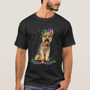 Camiseta Cute Yorkshire Vestindo a máscara de carnaval Mard