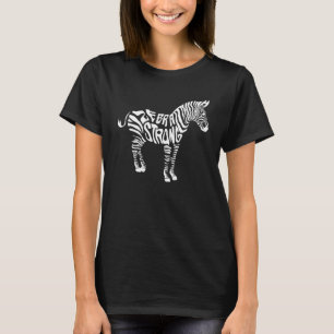 Camiseta Cute Zebra Strong Ehlers Danlos Sindrome Sensibili