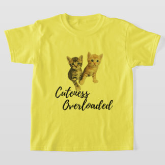 Camiseta Cuteness Kitten Cuteness Sobrecarregado Teto Gráfi