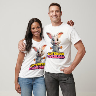 Camiseta Cuteness Overload Kawaii Bunny Cartoon Graphic
