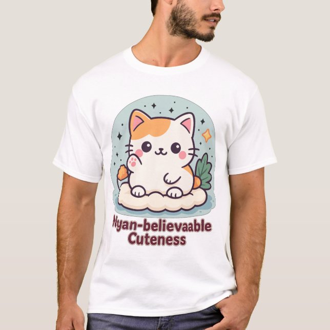 Camiseta Cutensidade Acreditável Nyan - Gato Kawaii Cute (Frente)