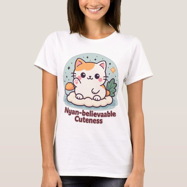 Camiseta Cutensidade Acreditável Nyan - Gato Kawaii Cute (Frente)