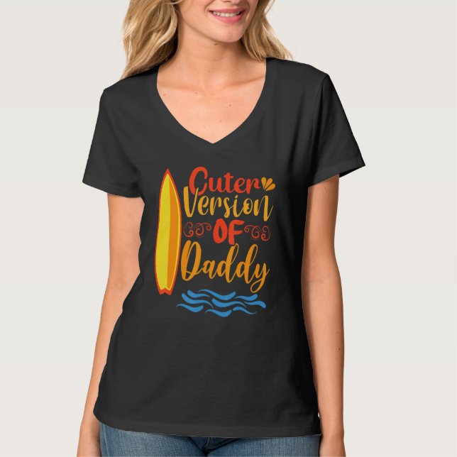 Camiseta Cuter Version Of Daddy Present To Celebrate Father (Frente)