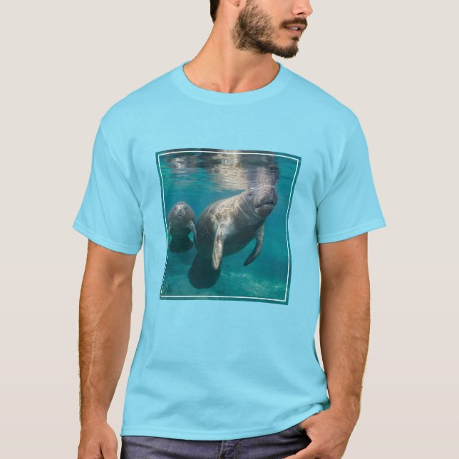 Camiseta Cutest Baby Animals | Manatee & Baby (Frente)