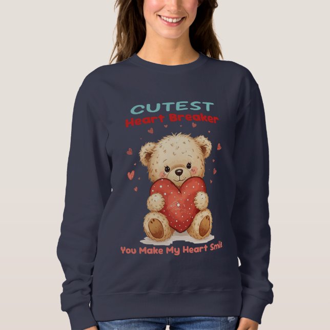 Camiseta Cutest Heart Breaker Teddy Bear (Frente)