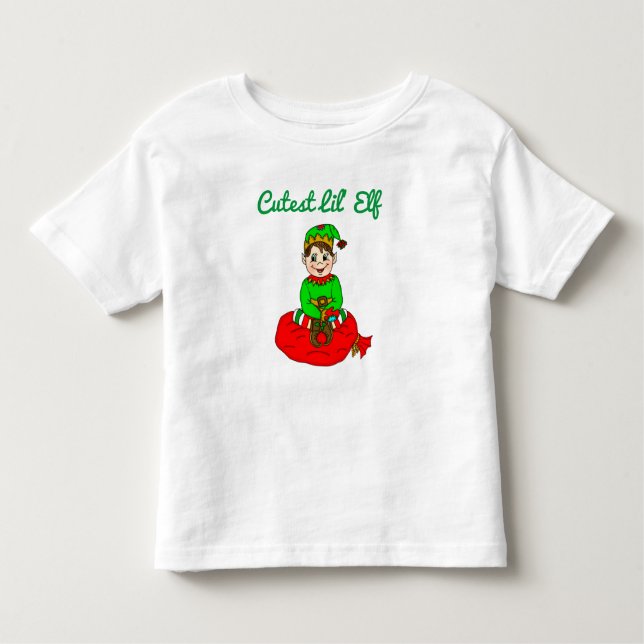 Camiseta Cutest Lil Elf Christmas (Frente)