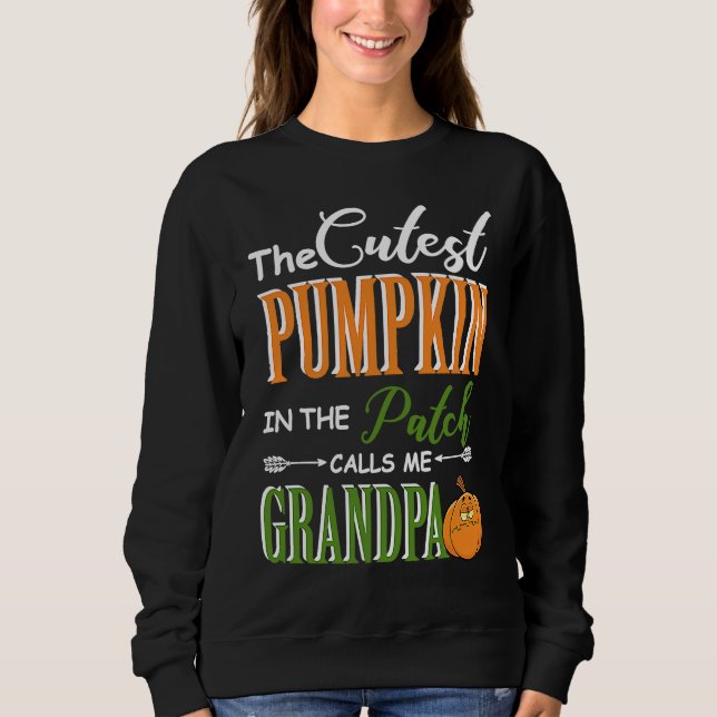Camiseta Cutest pumpkin calls me Grandpa Matching Family  f (Frente)