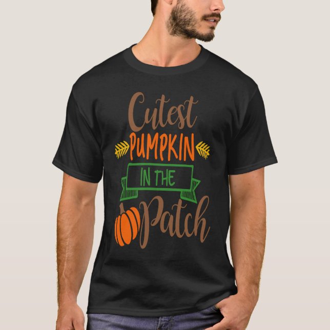 Camiseta CUTEST PUMPKIN IN THE PATCH Fall Autumn Season Tha (Frente)