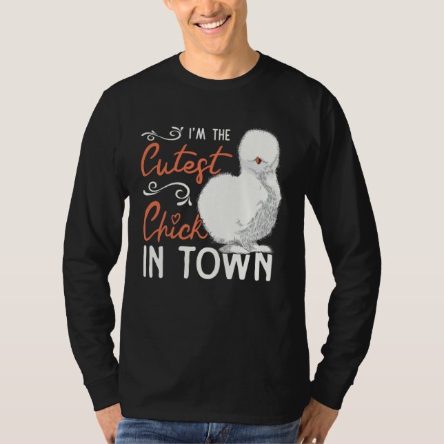 Camiseta Cutest Silkie Chicken Farmer Farm Chinese Silk Chi (Frente)