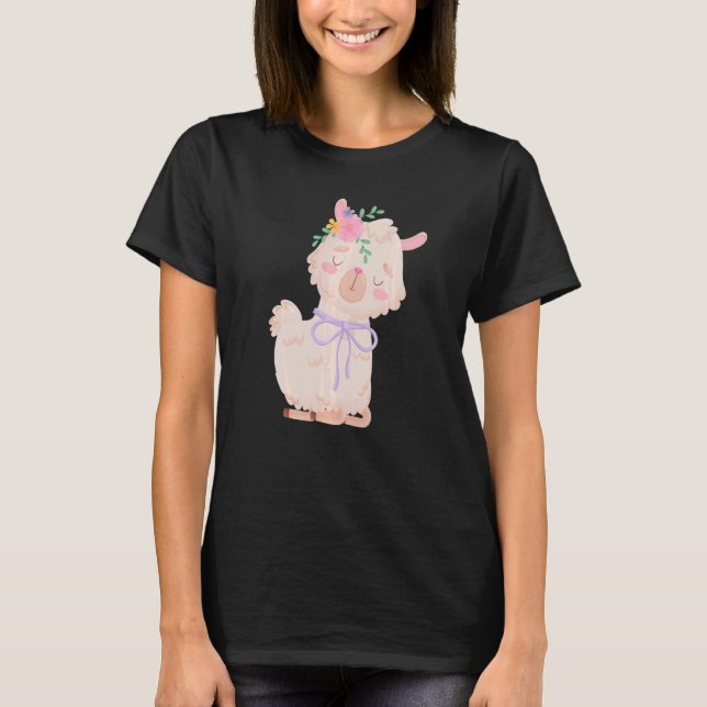 Camiseta Cutey Llama Alpaca Boy Kids (Frente)