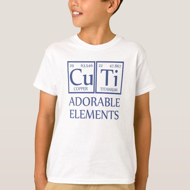 Camiseta Cuti Adorable Elements Unisex Kids Tee (Frente)