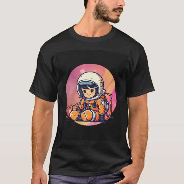 Camiseta Cutie Cósmico - Pequena aventura astronauta (Frente)